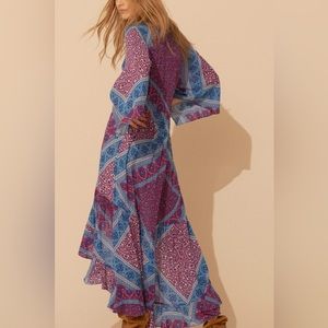 ba&sh Usso Mix Print Floral Parsley Print Maxi Dress